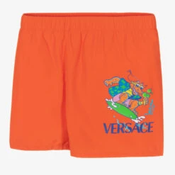 Versace Teen Boys Orange Crocodile Swim Shorts -Boss Sale Store versace teen boys orange crocodile swim shorts 495226 aca204a1acade751e923ff58d8b47ef5dbc00d7d