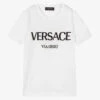 Versace Teen Boys White Cotton T-Shirt