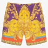 Versace Teen Gold Barocco Swim Shorts