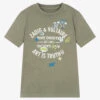 Zadig & Voltaire Zadig&Voltaire Teen Boys Khaki Green Printed T-Shirt